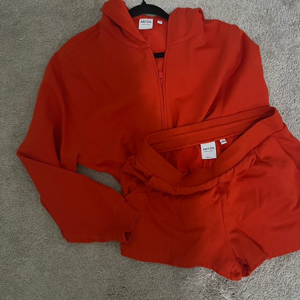 Aritzia sweat fleece terry set